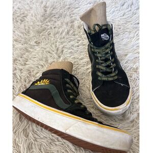 Vans Sk8-Hi Sunflower Black Green Yellow High Top Sneakers Mens 7 Womens 8.5